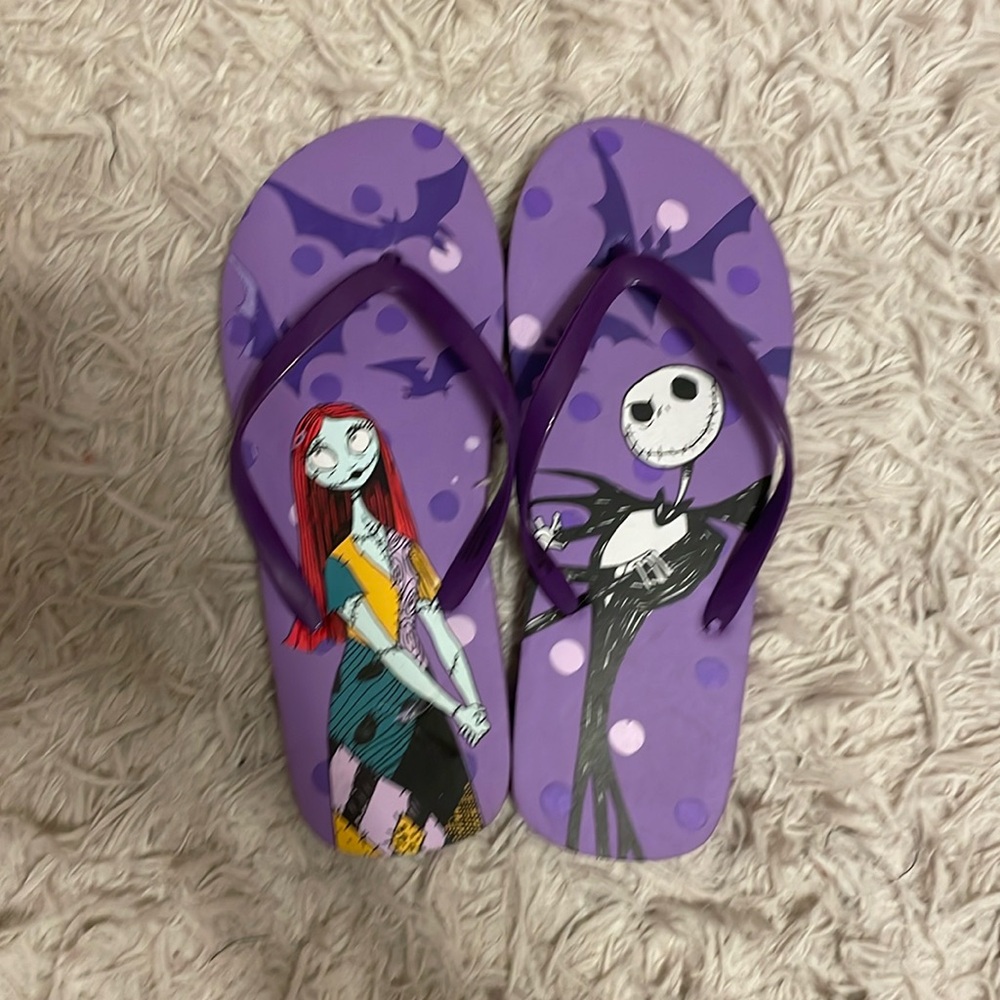 Jack and Sally Flip Flops